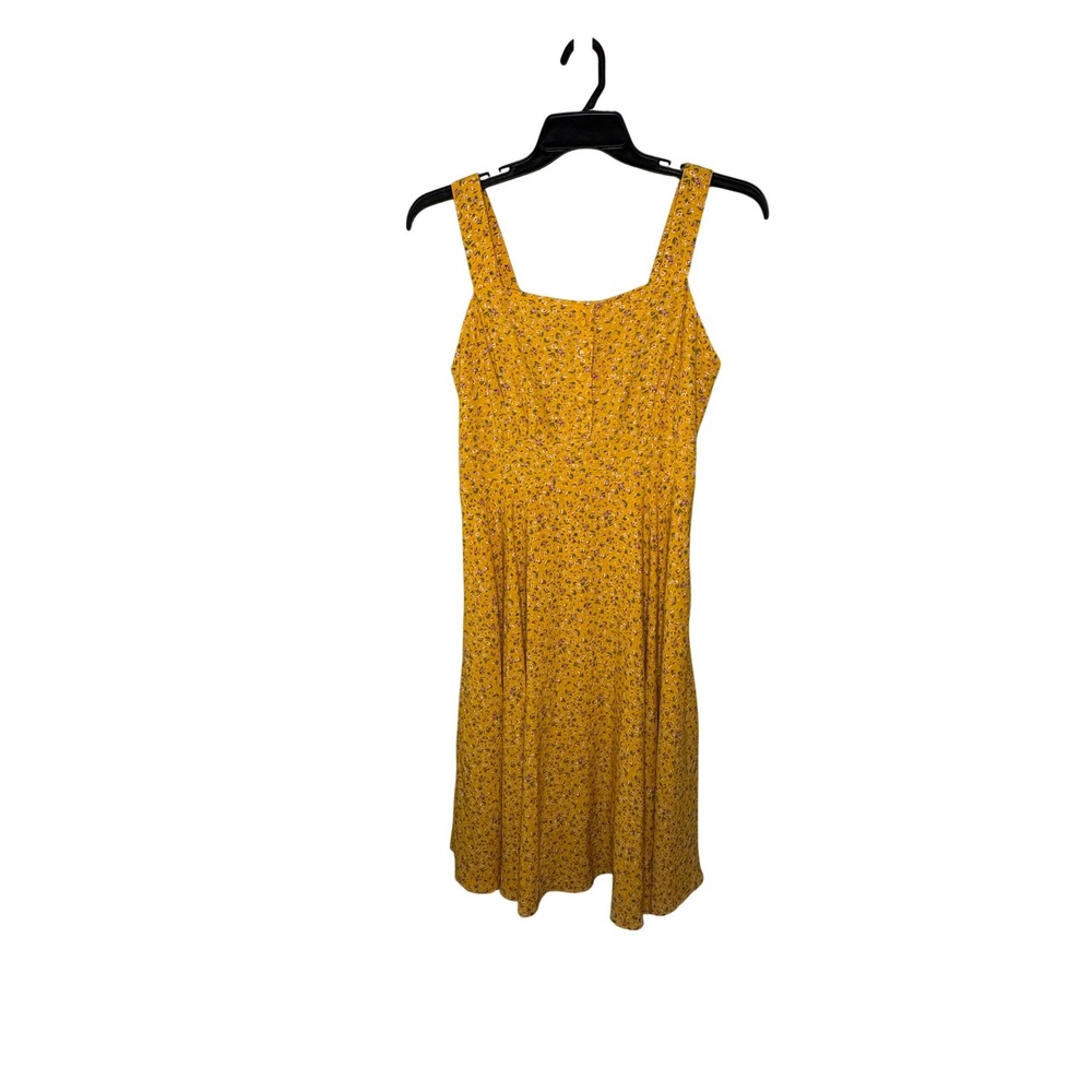 Belle Poque Yellow Floral Sundress XL Cottagecore Prairie Midi Dress Sleeveless